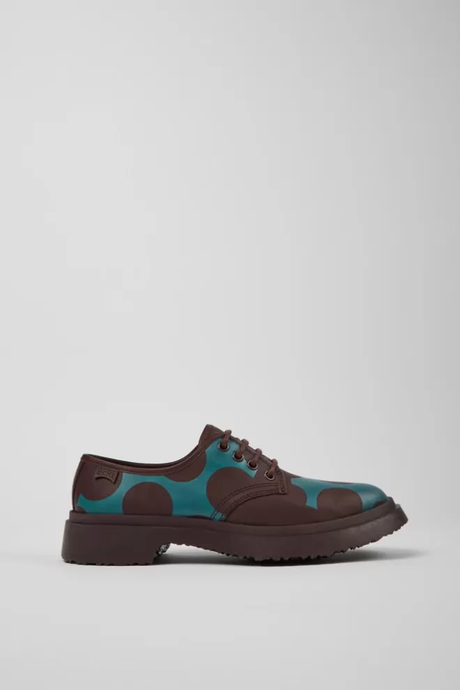 Zapatos De Vestir<Camper Zapatos Burdeos Y Azules De Piel Para Mujer