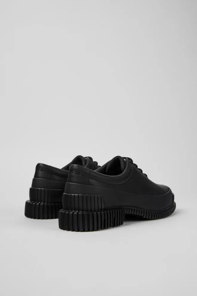 Zapatos Planos<Camper Zapatos De Cordones De Piel En Color Negro
