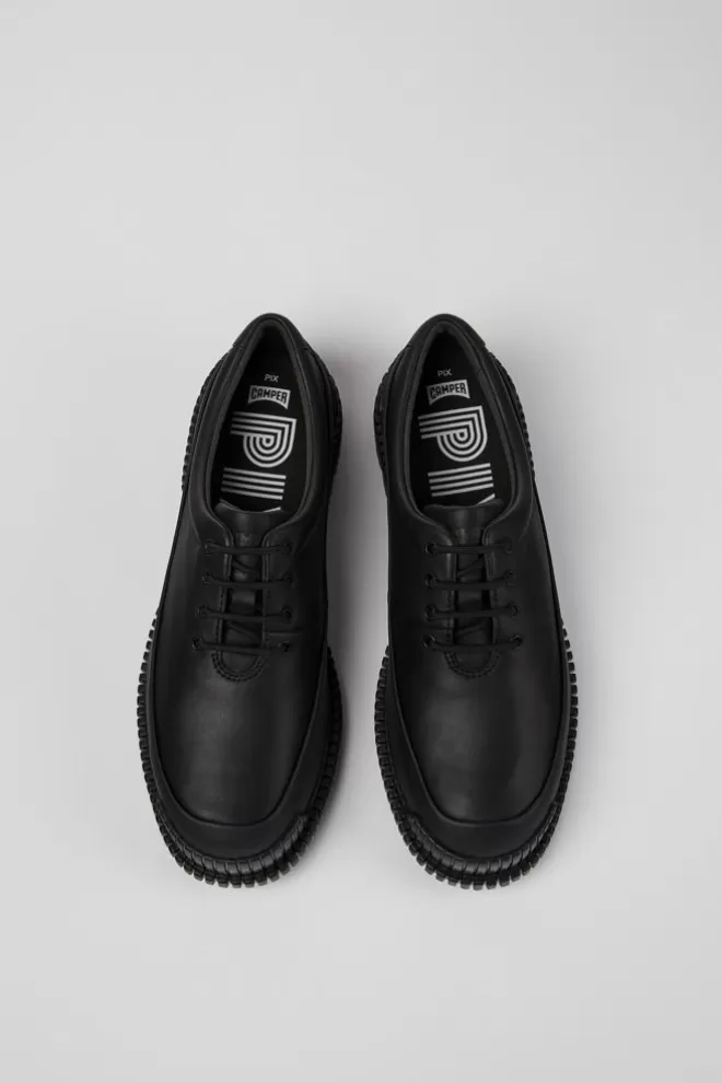 Zapatos Planos<Camper Zapatos De Cordones De Piel En Color Negro