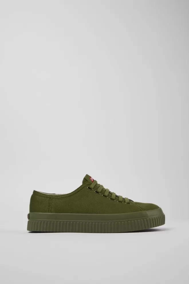 Zapatillas<Camper Zapatos De Tejido Verdes Para Mujer