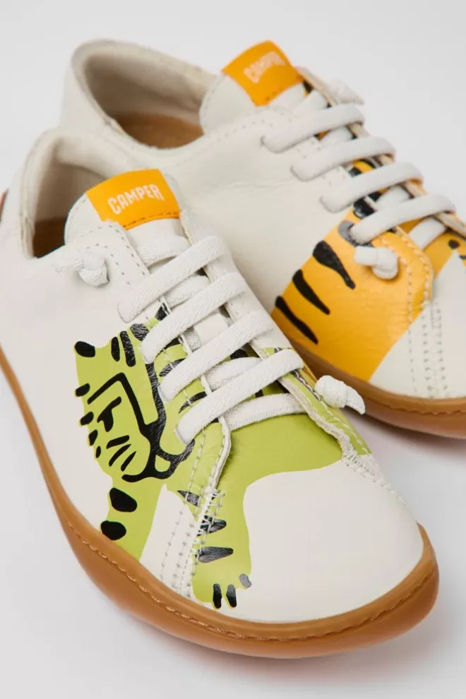 Zapatos De Cordones<Camper Zapatos Multicolores De Piel Para Ninos