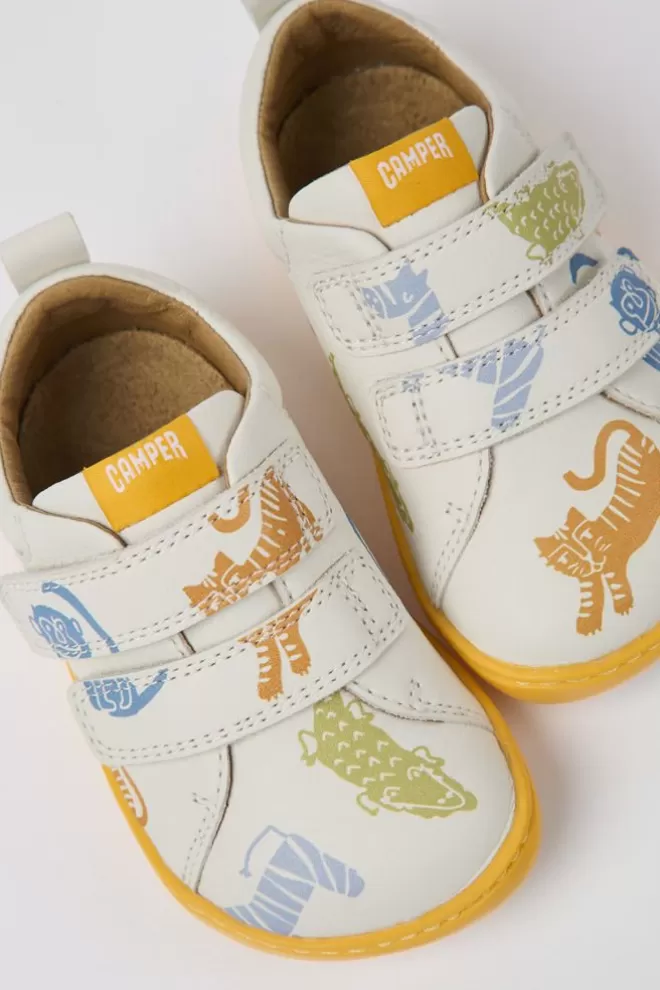 Zapatillas<Camper Zapatos Multicolores De Piel Para Ninos