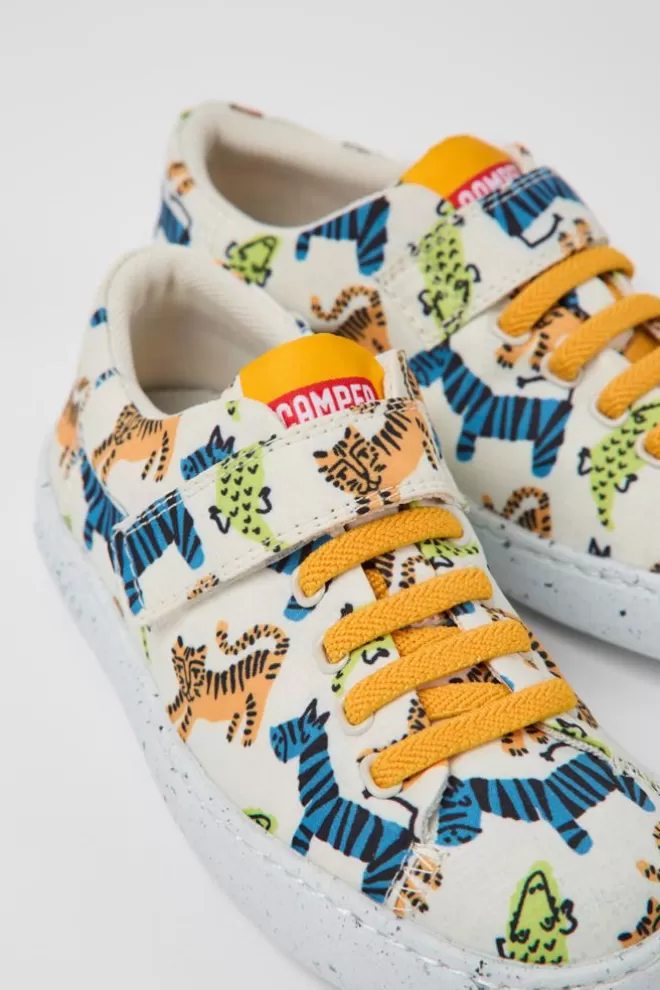 Autocierre<Camper Zapatos Multicolores De Tejido Para Ninos