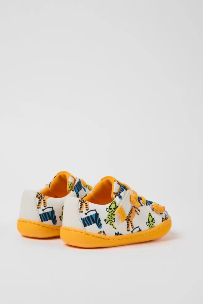 Autocierre<Camper Zapatos Multicolores De Tejido Y Piel Para Ninos