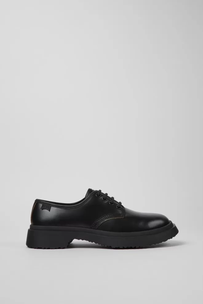 Zapatos De Vestir<Camper Zapatos Negros De Piel Con Cordones Para Mujer