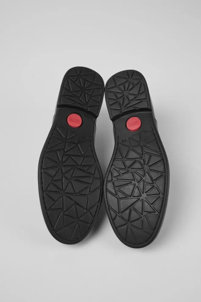 Zapatos De Vestir<Camper Zapatos Negros De Piel Con Cordones Para Mujer