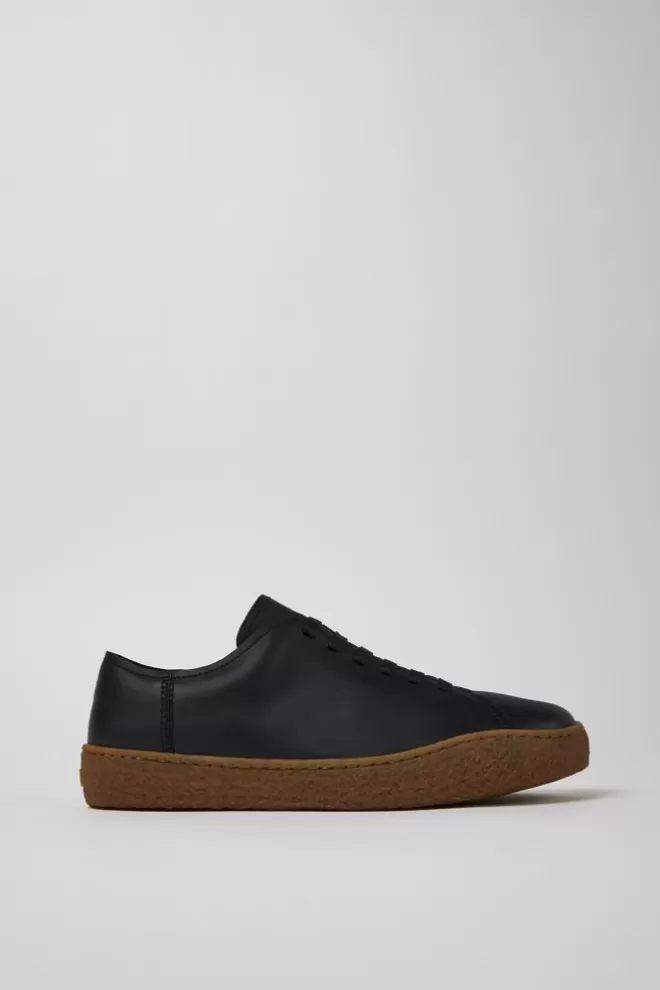 Zapatillas<Camper Zapatos Negros De Piel Para Hombre